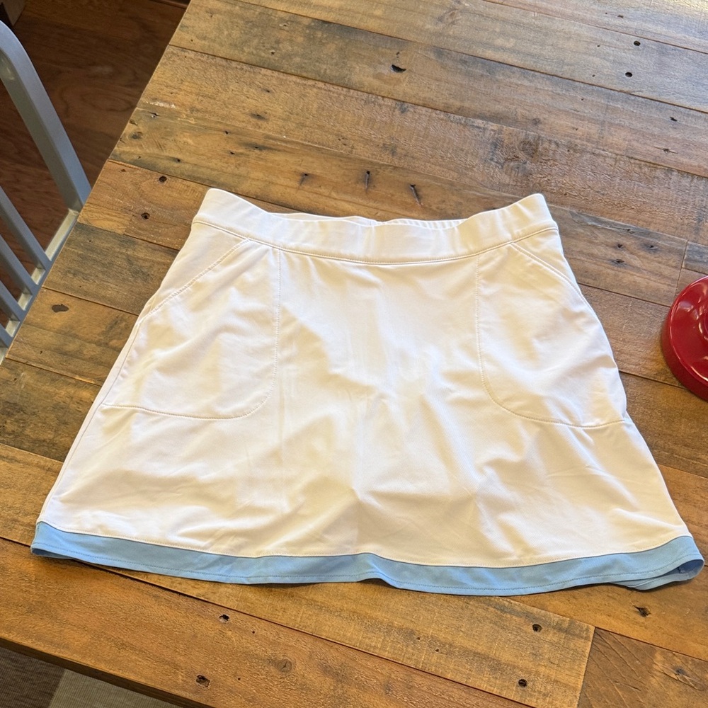 Peter Millar White Skirt with Blue Trim